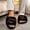 B_ Black Slippers for Women, variant on Women's Cartoon Lamb Closed Back House Slippers, Cozy Fuzzy Plush Slippers, Cute Animal Design Indoor Slippers for All Season Wear Gray 36-37