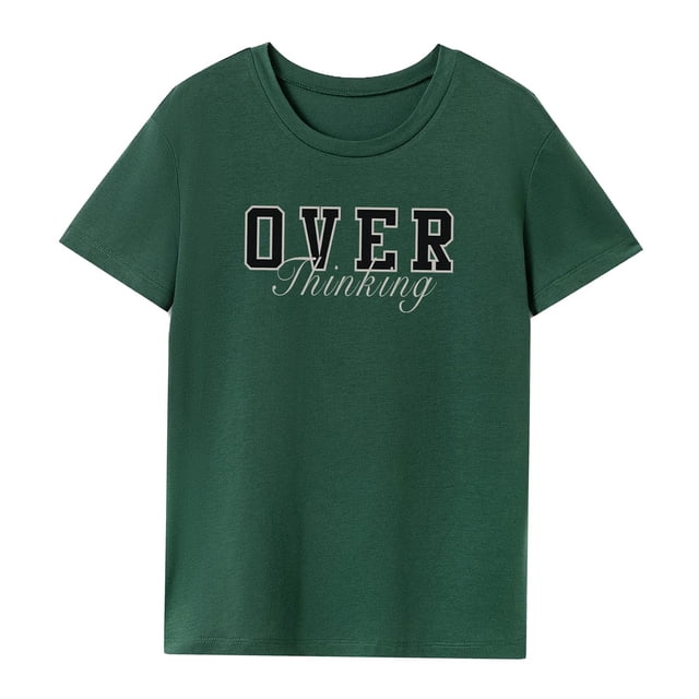 Camiseta básica para mujer, camiseta transpirable con cuello redondo, camiseta de manga corta para caminar, vacaciones, senderismo M
