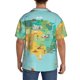 thumbnail image 3 of Balery USA Tourist Map Camisa Casual de Manga Corta con Botones para Hombre, Texturizada, Estilo Cubano, para Playa, Verano-X-Large, 3 of 5