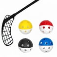 thumbnail image 3 of 4 pelotas de Floorball Zulema huecas 26 agujeros para Unihockey, 3 of 8