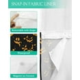 thumbnail image 3 of No Hook Shower Curtain with Snap in Liner, Black Halloween Evil Ghost Smiling Face Graffiti Hotel Shower Curtains for Bathroom, Washable Shower Curtain Liner Set with Mesh Top Window, 72”x78”, 3 of 6