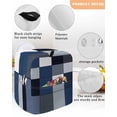 thumbnail image 3 of Navy Blue Black Stand Mixer Dust Cover with Storage Pocket & Handles,Grey White Patchwork Abstract Geometric Fits All Tilt Head & Bowl Lift Kitchen Appliance Cover Organizer Accessories,4.5-5 Quart, 3 of 6