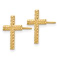 thumbnail image 2 of Boucles d'Oreilles Croix en Or Jaune 14k Religieuses, 2 of 7
