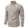 thumbnail image 5 of RMGVDSD Men's Slim Fit Turtleneck Sweater Casual Warm Lined Sweater Soft Knit Pullover Casual Winter Thermal Underwear Top For Cold Weather Soft Knit Sweaters, 5 of 5