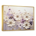 thumbnail image 2 of Designart "Beige-Purple Decorative Violets I" Violets Floater Framed Canvas Wall Art, 2 of 5