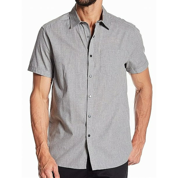 Mens Button Down Short-Sleeve Shirt XL - Walmart.com - Walmart.com