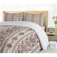 thumbnail image 5 of Ambesonne Floral Duvet Cover Set, Medieval, 2-Calking, Eggshell Dried Rose, 5 of 7