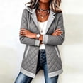 thumbnail image 6 of Ihhxva Plus Size Women's Hooded Quilted Jacket, Snap Front Mid-Length Coat with Detachable Hood and Pockets, Long Sleeve Casual Outerwear S - 3XL, 6 of 8