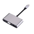 thumbnail image 1 of Tipo C HUB 4K USB 3.0 Adaptador VGA Convertidor de teclado de aleación de aluminio Estación de acoplamiento de aleación de aluminio Accesorios portátiles Suministros de computadora Methold EL005698-00B, 1 of 7