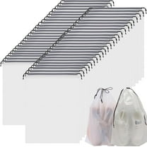 50 Pack Shoe Bags for Travel,Large Clear Shoes Storage Organizers Pouch with Rope for Men and Women,Transparent Travel Shoe Bags for Packing,Waterproof Drawstring Dust Bags Shoe Storage Bag
