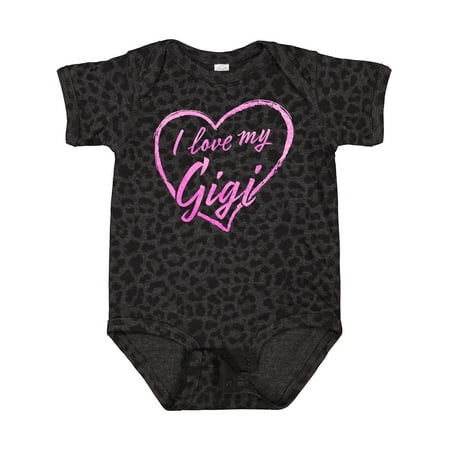 

Inktastic I Love My Gigi in Pink Chalk Heart Gift Baby Boy or Baby Girl Bodysuit