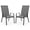 Gray, variant on FUNDAZE Outdoor Dining Chairs Set of 4, Patio Dining Chair Stackable Armrest Patio Chairs Space Saving for Garden Backyard Deck, Brown