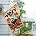 thumbnail image 3 of America Forever Pumpkin Spice Fall House Flag, 28x40 inch Double Sided, Decorative Happy Pumpkin Spice Season Welcome Autumn Yard Flags for Outdoor Patio Lawn Party Decorations, 3 of 5