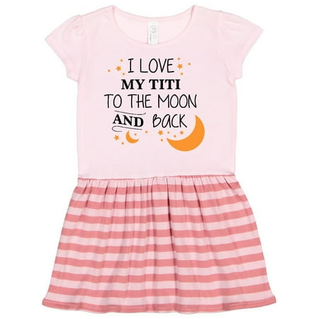 

Inktastic I Love My Titi to the Moon and Back Gift Toddler Girl Dress