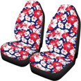 thumbnail image 5 of Pzuqiu Car Seat Covers Breathable Polyester, Compatible with Auto Seats SUV Seats, for Trucks most Cars, Hibiscus Flowers, 5 of 10