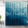 thumbnail image 6 of Touchbetter Get Naked Shower Curtain Gradual Tie Dye Blue Ombre Funny Art Font Theme Shower Curtain Set with 12 Hooks for Bathroom Decor Accessories Bathtub Curtain, 72"x72", 6 of 6