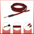 thumbnail image 3 of Cable de conector TS mono chapado en oro Uxcell, 6.6 pies (2 metros) de conector TS mono a extremo abierto de cable pelado para altavoz, guitarra, escáner, equipo de audio, 3 of 6