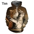 thumbnail image 3 of Sudadera con capucha con estampado 3D de lindos gatos para hombres y mujeres, sudaderas con capucha divertidas con gatos, sudaderas casuales, ropa de calle, 3 of 5