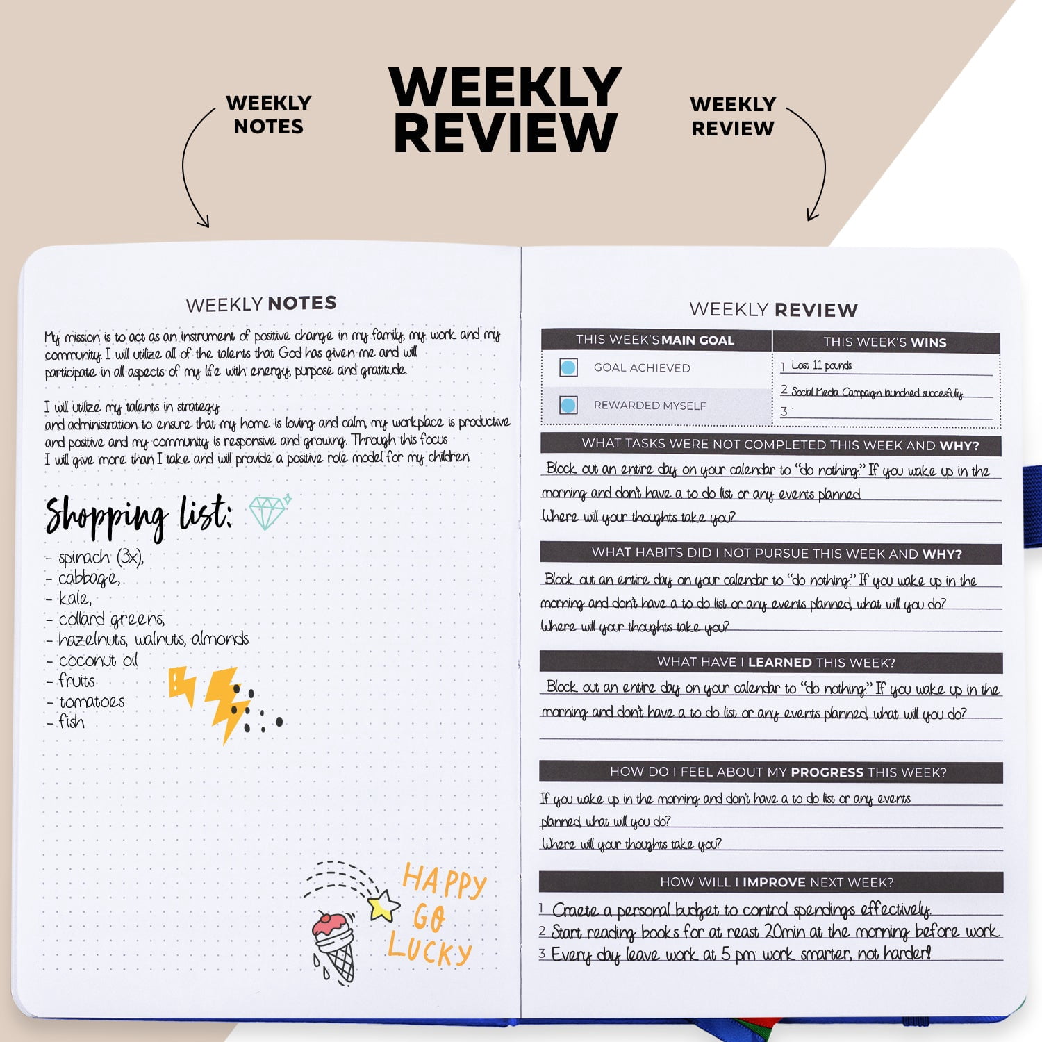 Undated Daily Planner - Life is Better With A Plan