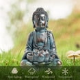 thumbnail image 5 of TERESA'S COLLECTIONS Meditating Buddha Statue with Solar Lights, 10.4" Large Resin Garden Sculpture for Home Lawn Yard, 5 of 7