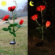 Gaiseeis Solar Garden Rose Light, Solar Powered Garden Flower Lights,Waterproof Red