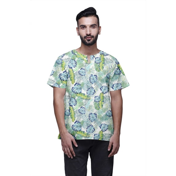 Atasi Indian Kurta For Boys Printed Short Sleeve Kurta For Men Designer Kurta