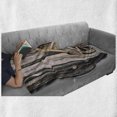 thumbnail image 6 of Barn Wood Wagon Wheel Soft Flannel Fleece Throw Blanket, Wooden Barn Door and Vintage Rusty Wheel Rustic Home Farm, Cozy Plush for Indoor and Outdoor Use, 50" x 60", Black Pale Brown, by Ambesonne, 6 of 6