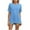 Sky Blue, variant on Besolor Womens Summer Tops Lace Patchwork Crew Neck Short Sleeve Shirts Pleated Dressy Blouses Outfits Trendy 2025