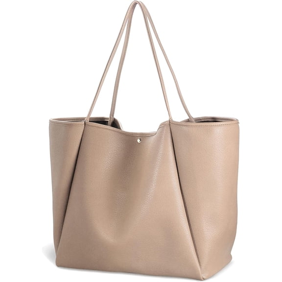 CoCoMangos Oversize Pu Leather Tote Women Weekender Bag Shopper Handbag Travel Purse