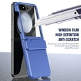 thumbnail image 3 of for Samsung Galaxy Z Flip 5 5G with S Pen Holder & S Pen, Full Body Cover Ultra-Thin Frosted Hard PC Shockproof Drop Protective Phone Case Cover for Samsung Galaxy Z Flip 5 2023, Blue, 3 of 8