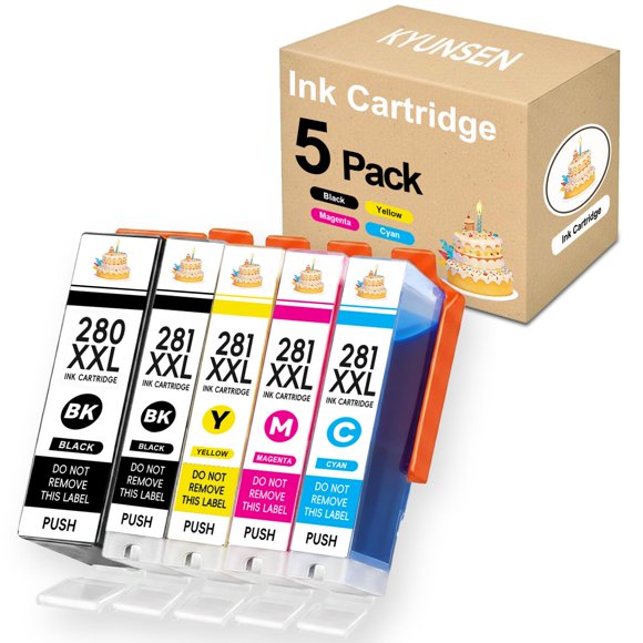 Cartucho de tinta KYUNSEN 280XL 281XL recargable, paquete de 5