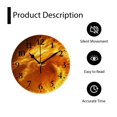 thumbnail image 4 of 12 Inch Wall Clock Battery Operated Silent Clock Decorative for Office, Kitchen, Outdoor, Living Room，Fire Dragon with Fire Flames attractive, 4 of 4