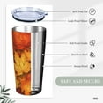 thumbnail image 6 of Autumn Maple Leaf Pattern 20oz Stainless Steel Cups, Insulated Stainless Steel Travel Coffee Mug Tumbler With Lid And Straw Durable Coffee Cup Water Bottle For Hot & Cold Drinks, 6 of 6