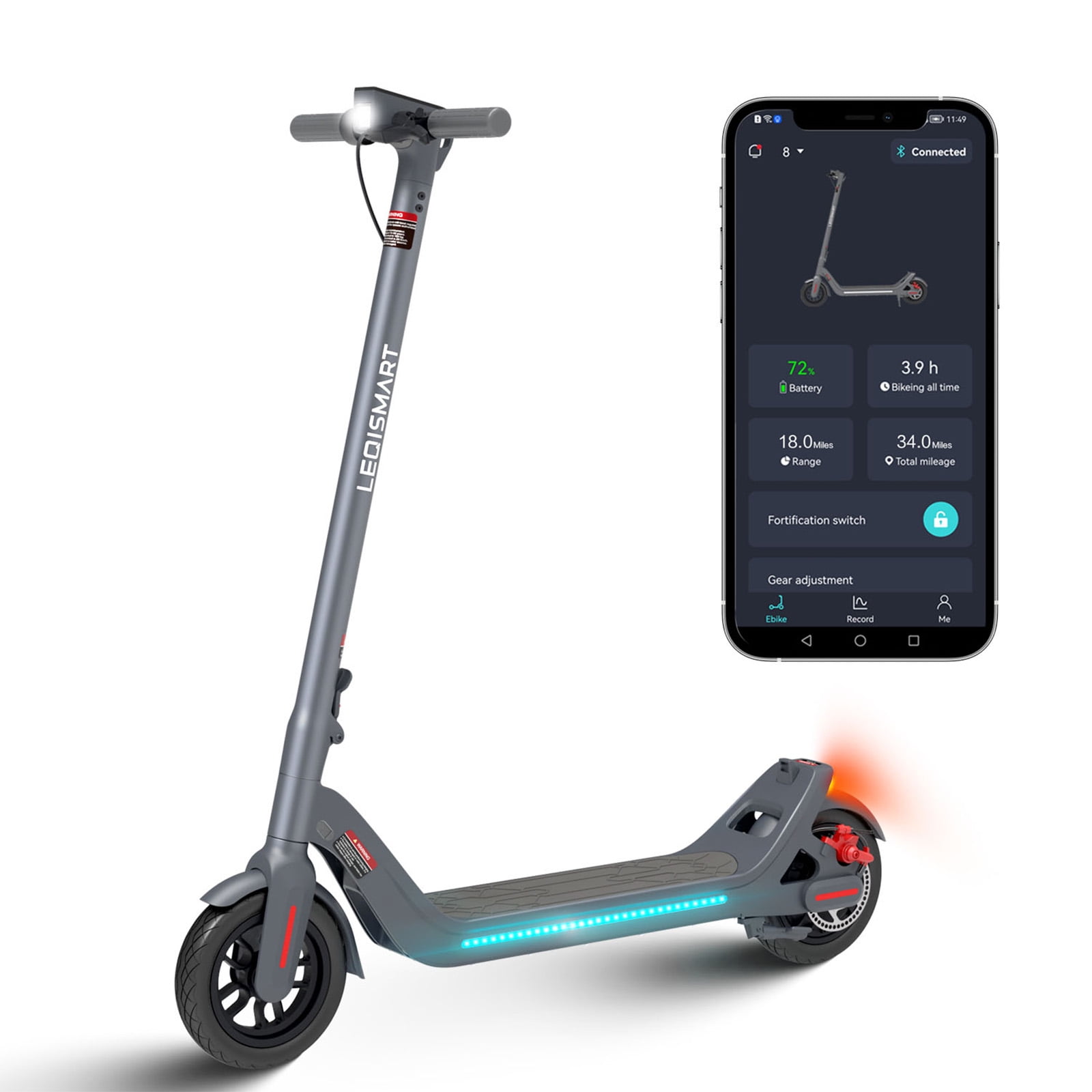 Electric Scooter, Upgraded Motor Power, up to 25 Miles Range, 9