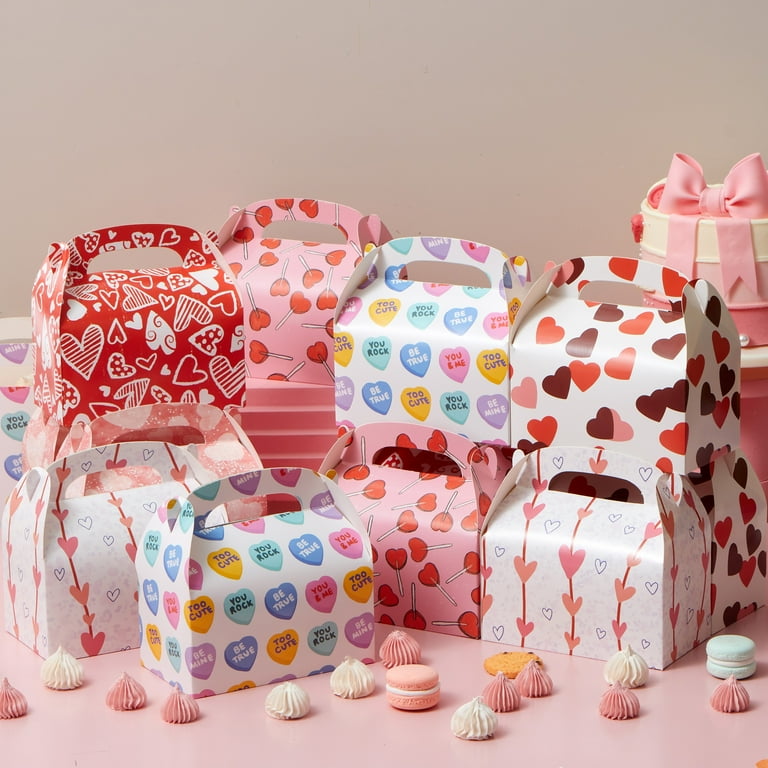 Sycfun 24-Pack Valentine's Day Bakery & Cookie Boxes with Heart