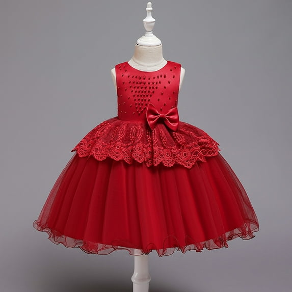 Elegant Patchwork Party Dress for Toddler Girls with Delicate Lace and Ruffles Design