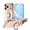 Light Pink, variant on Case for iPhone 17 Pro Case with Ring Stand [360° Rotatable Ring Holder Magnetic Kickstand][Support Car Mount] Plating Rose Gold Edge Soft Flexible TPU Luxury Phone Case, Light Pink