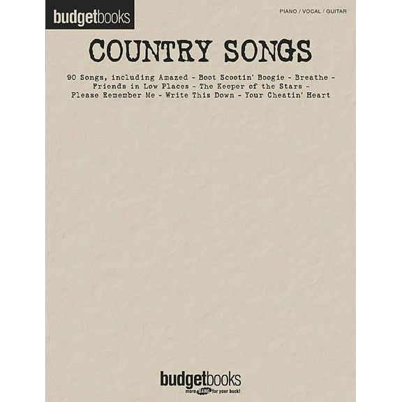 Country Songs: Budget Books