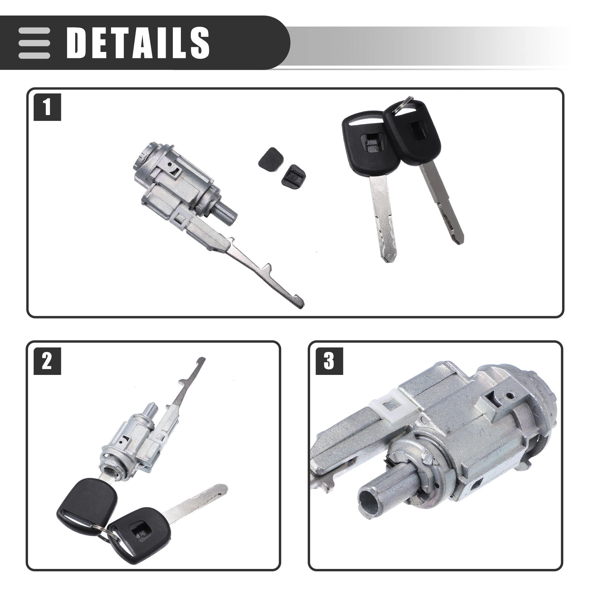 Unique Bargains Ignition Switch Lock Cylinder for Honda Accord 2003-2012 and More