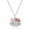 Multicolor, variant on Sanrio Hello Kitty Pave Fashion Jewelry Necklace - 16"+3" Necklace, Neon Red - Officially Licensed