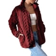 thumbnail image 1 of Womens Denim Jacket,Winter Jacket For Women Zipper Up Zip Up Stand Collar With Pockets Coats, 1 of 6