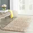thumbnail image 3 of SAFAVIEH Popcorn Solid Polyester Shag Runner Rug, Beige, 2'3" x 9', 3 of 8