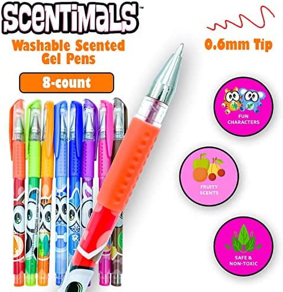 Scentimals - Scented Gel Pens, Sweet Smelling Back to School Kids Pens,  Children's Rainbow Pens, Colorful Gel Pens, Writing Drawing Fun Pens Grip  Gift 8 Ct 