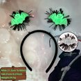 thumbnail image 1 of 5 piezas Diademas de Halloween Bandas para el cabello de fantasmas Diadema de fantasma que brilla en la oscuridad Diseño de aro para la cabeza de cinta negra Accesorios para el cabello para, 1 of 5