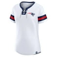 thumbnail image 2 of Women's Fanatics White New England Patriots Sunday Best Lace-Up T-Shirt, 2 of 3