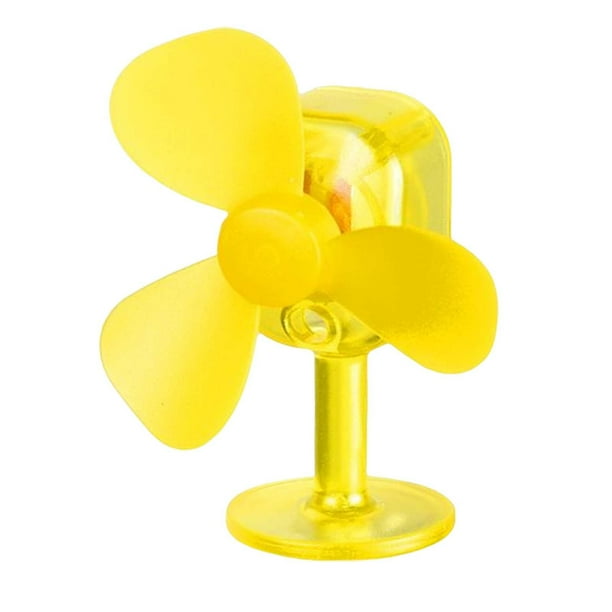 Ventilador pequeño luminoso alimentado por viento, luces decorativas para decorar motocicletas. Amarillo