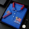 thumbnail image 2 of CONROSES 250Th Anniversary Usa Men's Short Sleeve Polo Shirts Patriotic Usa Flag Graphic Collared Independence Day Polo Shirt for Men 4Th Of July Golf Shirts, 2 of 5