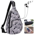 thumbnail image 2 of HAWEE Crossbody Sling Bag with Water Bottle Holder for Men and Women Small Size Purse, Glasses Dog, 2 of 7
