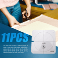 11PCS FreeMotion Quilting Template SetSewing Ruler & Clear Mark