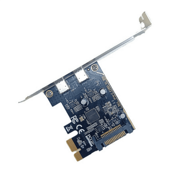 Desktop Mainboard PCI-E to Type-C Adapter Card Dual-Port Type-C Expansion Card Using ASM1042 Host Card